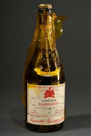 Flasche Cognac Napoleon Aigle Rouge Leopold Brugerolle, Frankreich, in Original Verpackung, Verpackung und Etikett beschädigt - Foto 1