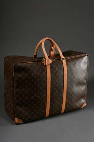 Louis Vuitton "Sirius 55" Reisetasche in Monogram Canvas mit messingfarbenem Zwei-Wege-Reißverschluss, hellem Rindsleder Besatz und Adressanhänger, innen helles Baumwollfutter mit Spanngurt und Einsteckfach, Nr… - Foto 2