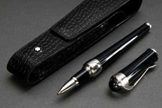 Montblanc Rollerball "Etoile de Montblanc" mit Diamant (0,06ct/VS), Nr. PS 2127454, in Original-Leder-Etui, L. 14,3cm, mit Zertifikat und Rechnung, min. Gebrauchsspuren - Foto 1