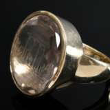 Handgefertigter schwerer Gelbgold 585 Ring mit graviertem Bergkristall Intaglio „Monopteros Tempel“, 17,8g, Gr. 60 - photo 2