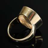 Handgefertigter schwerer Gelbgold 585 Ring mit graviertem Bergkristall Intaglio „Monopteros Tempel“, 17,8g, Gr. 60 - photo 4