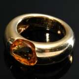 Cartier Gelbgold 750 "Ellipse" Ring mit oval facettiertem Citrin (ca. 2ct), sign./num., 15,1g, Gr. 50, Box mit Gebrauchsspuren - photo 2