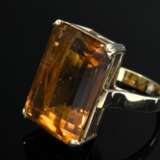 Gelbgold 585 Ring mit Citrin im Treppenschliff (ca. 16ct), 8,9g, Gr. 55, Kratzer - photo 2