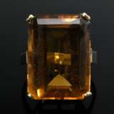 Gelbgold 585 Ring mit Citrin im Treppenschliff (ca. 16ct), 8,9g, Gr. 55, Kratzer - photo 4