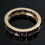 Gelbgold 333 Memory Ring mit Amethyst Carrés, 2,9g, Gr. 60 - фото 2