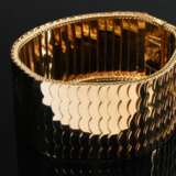 Elegantes Gelbgold 750 Schuppenarmband, 49,1g, 18,6x3cm, Tragespuren, Knicke - фото 2