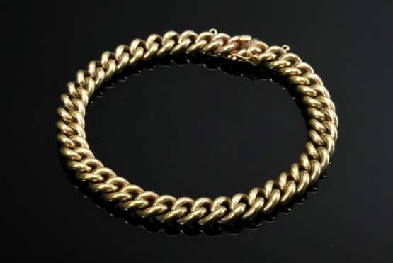 Massives Gelbgold 585 Panzerarmband, 38,5g, L. 19,6cm - photo 1