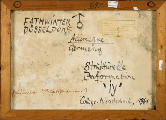 Fathwinter (Fred A. Th. Winter). Strukturelle Information 'iy' - Foto 3