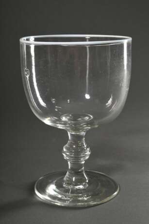 Großes Berliner Weisse Glas mit Milchglas Rand und Eichstrich "6/2l", um 1900, H. 19cm - photo 1