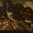 Unbekannter Künstler des frühen 18.Jh. „Stillleben mit Pfau“, Öl/Leinwand, wohl doubliert, geschnitzter Prunkrahmen (kleine Defekte), 74x106cm (m.R. 86x118cm), Altersspuren - Jetzt bei der Auktion