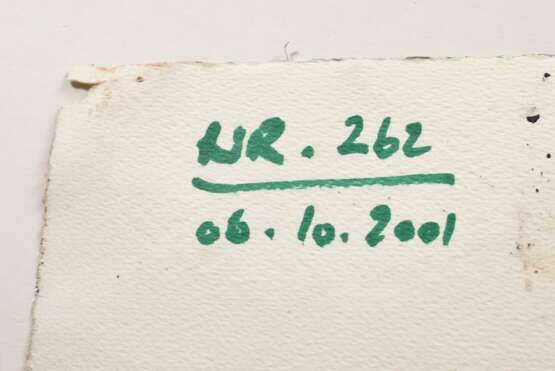 Becker, Claus (1902-1983) "Hafenansicht" 1975, Öl/Papier, u.r. sign./dat., verso bez., BM 50x63cm, u.l. und o.r. kleiner Riss - photo 4