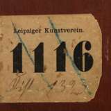 Barthel, Paul (1862-1933) "Mädchenportrait" 1899, Öl/Holz, o.r. sign./dat., verso Klebeetikett "Leipziger Kunstverein" und bez., Prunkrahmen (Defekte), 33x27cm (m.R. 46,5x42cm) - фото 6