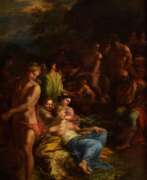 Übersicht. Vouet, Simon (1590-1649) zugeschr. &quot;Bacchanal&quot;, Öl/Leinwand, Prunkrahmen, 64,5x47,5cm (m.R. 84x66,5cm), feines Craquelé, rest., nachgedunkelt