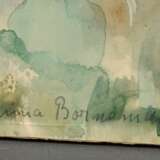 Bornemann, Anna (1874-1956) "Blumenfeld", Aquarell, u.r. sign./dat., verso bez., 53x42cm, Reißzweckenlöcher in den Ecken, verso Montagreste - фото 2