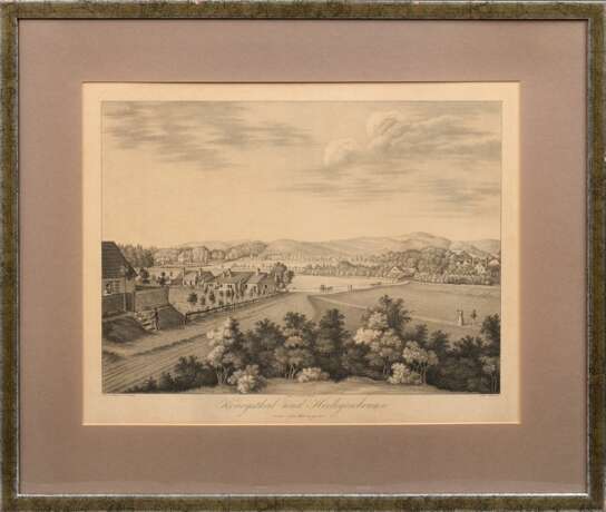 Helmsauer, Carl August (1789-1844) "Königsthal und Heiligenbrunn von der Neuen Welt aus gesehen" (Umgebung Danzig) um 1830, Lithographie, nach C.G. Ludwig bei J. Lacroix in München, 36,2x48,4cm (m.R. 63x73,5cm)… - photo 2