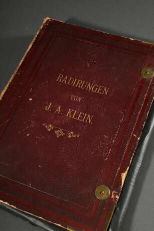 35 Klein, Johann Adam (1792-1875) Radierungen, davon 13 gerahmt, 22 in goldgeprägter Leder-Sammelmappe (Defekte), verschiedene Größen, leichte Altersspuren, z.T. beschnitten - Foto 8