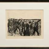 Kollwitz, Käthe (1867-1945) "Weberzug", Radierung, u.r. sign., aus: "Ein Weberaufstand", PM 21,5x29,5cm (m.R. 41,7x49,7cm), min. fleckig außerhalb des Druckbereichs - Foto 2