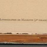 Magritte, René (1898-1967) "Les Bijoux Indiscrets" 1963, Farblithographie, 408/575, i.d. Platte u.r. sign., u.l. betit./num., verso bez., PM 23,5x30,3cm, BM 26,5x34,5cm (m.R. 31x38cm), leicht fleckig und lichtr… - photo 6