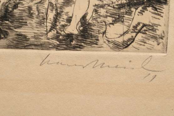 2 Meid, Hans (1883-1957) "Der verlorene Sohn" 1911 und "Don Juan III (Auffindung der Leiche)" 1912, Radierungen, je u. sign./betit./1x dat./1x bez. ("4/5, 2. Zustand"), PM 21x21,4/21,8x21cm,… - фото 7