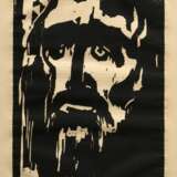 Nolde, Emil (1867-1956) "Prophet", Holzschnitt, u. bez., rückseitig Text, verso Klebeetikett "Galerie Boisserée/ Köln", PM 32x22,4cm (m.R. 51x41,5cm), (wohl herstellungsbedingt) leicht wellig und wass… - photo 1