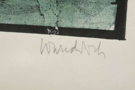 Wunderlich, Paul (1927-2010) "Eva I" 1962, Farblithographie, 67/120, u. sign./num., i.d. Platte dat., PM 66x51cm (m.R. 77,5x57,3cm) - photo 3