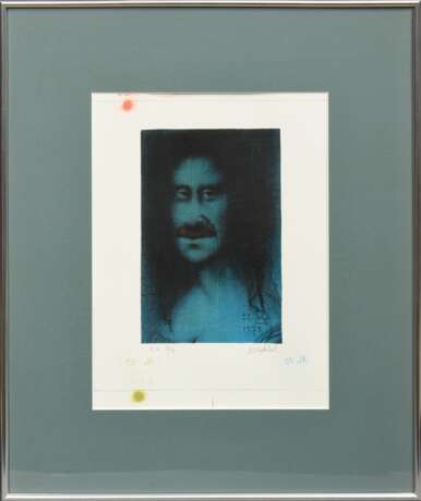 Wunderlich, Paul (1927-2010) "Mona Lisa" 1973, Farblithographie, e.e.(?) 5/13, u. sign./num./bez., i.d. Platte sign./dat., im Passepartout montiert, BM 56x45cm (m.R. 61x51cm) - фото 2