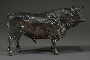 Monogrammist LH &quot;Stier&quot; 1979, Bronze, patiniert, seitlich monogr./dat., H. 17,8cm