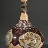 Bauchige japanische Cloisonné Vase "Drachen und Phönixe" in feiner Ausarbeitung, Anfang 20.Jh., H. 19cm - Foto 2