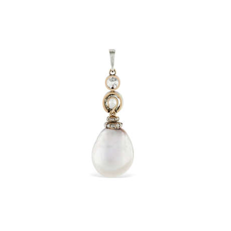 ANTIQUE NATURAL PEARL AND DIAMOND PENDANT - photo 3