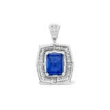 SAPPHIRE AND DIAMOND PENDANT - photo 3