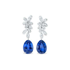 SAPPHIRE AND DIAMOND EARRINGS