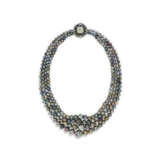 EXCEPTIONAL COLOURED NATURAL PEARL, COLOURED DIAMOND AND DIAMOND NECKLACE - фото 1