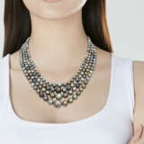 EXCEPTIONAL COLOURED NATURAL PEARL, COLOURED DIAMOND AND DIAMOND NECKLACE - фото 3