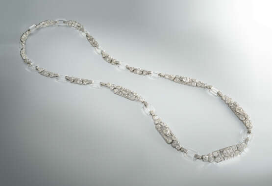 CHAUMET ART DECO DIAMOND AND ROCK CRYSTAL SAUTOIR - photo 1