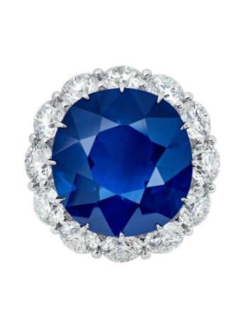 SAPPHIRE AND DIAMOND RING - photo 1