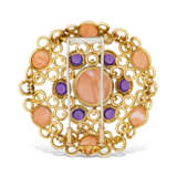 VAN CLEEF & ARPELS SUITE OF CORAL AND AMETHYST `R&#201;SILLE` JEWELLERY - photo 7