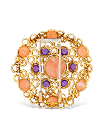 VAN CLEEF & ARPELS SUITE OF CORAL AND AMETHYST `R&#201;SILLE` JEWELLERY - photo 7