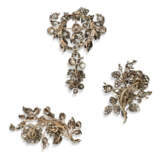 SUITE OF ANTIQUE DIAMOND FLORAL JEWELLERY - фото 5