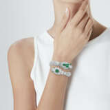 BULGARI DIAMOND AND EMERALD `SERPENTI` BRACELET-WATCH - фото 4