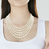 NATURAL PEARL AND DIAMOND NECKLACE - фото 3