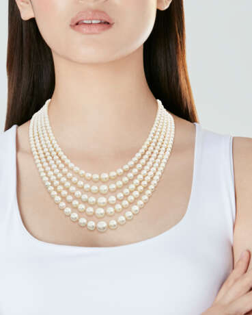 NATURAL PEARL AND DIAMOND NECKLACE - фото 3