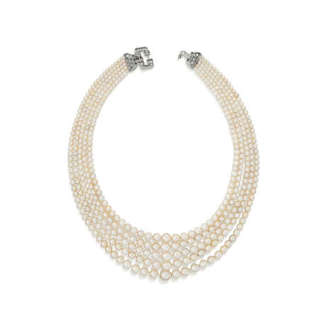 NATURAL PEARL AND DIAMOND NECKLACE - фото 4