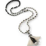 VAN CLEEF & ARPELS MOTHER-OF-PEARL, ONYX, CULTURED PEARL AND DIAMOND SAUTOIR WITH PENDANT-WATCH - photo 1