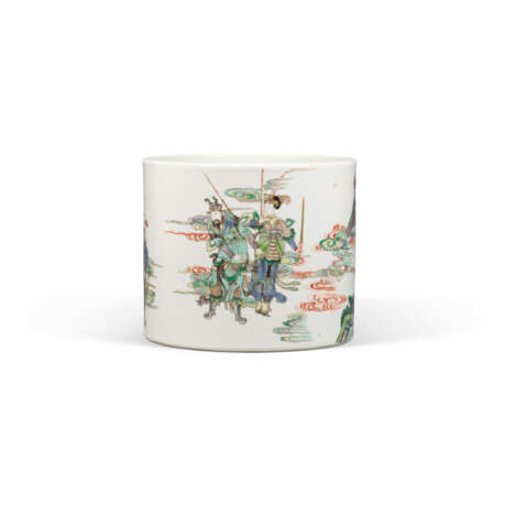 A FAMILLE VERTE `WATER MARGIN` BRUSH POT - photo 1