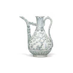 A VERY RARE MING BLUE AND WHITE ‘THREE FRIENDS OF WINTER’ EWER