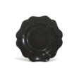 A BLACK LACQUER MALLOW-FORM DISH - Jetzt bei der Auktion