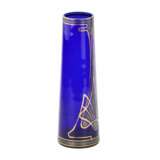 Art Nouveau cobalt conical glass vase. - фото 6