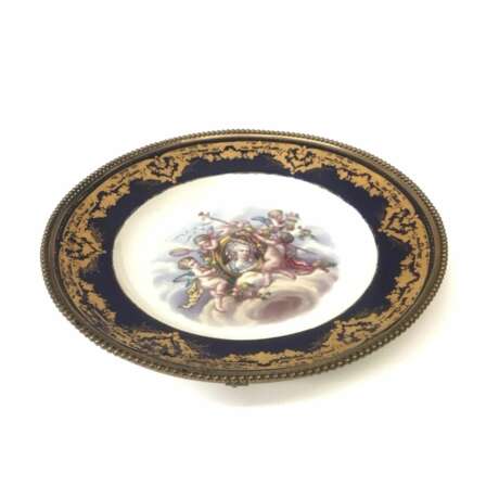 Sevre style earthenware decorative dish - фото 2