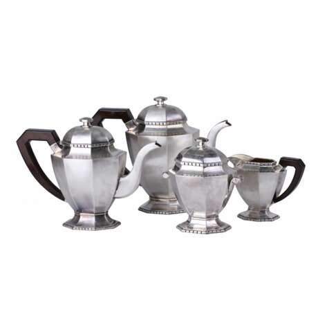 Silver tea and coffee service in Art Deco style. - Foto 1