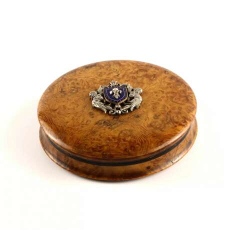 Round wooden box. - Foto 1